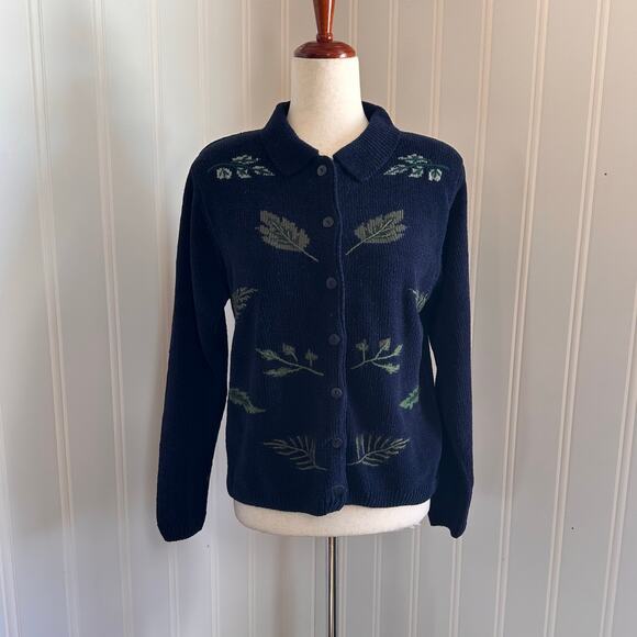 American Vintage Sweaters - Vintage 90s/Y2K Blue Twee Cardigan Sweater S